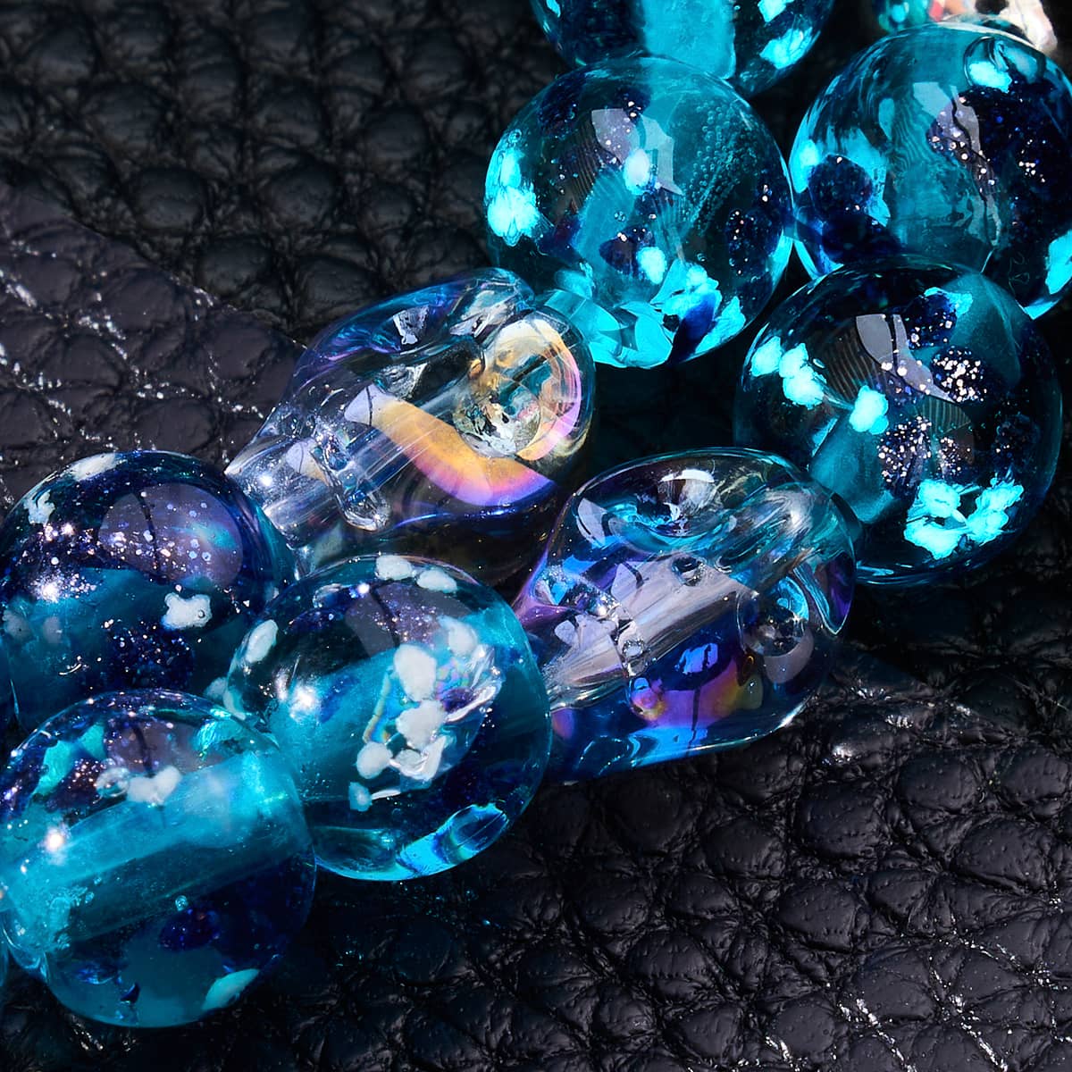Funky Blue Beads - Bracelet Set - The Blingspot Studio