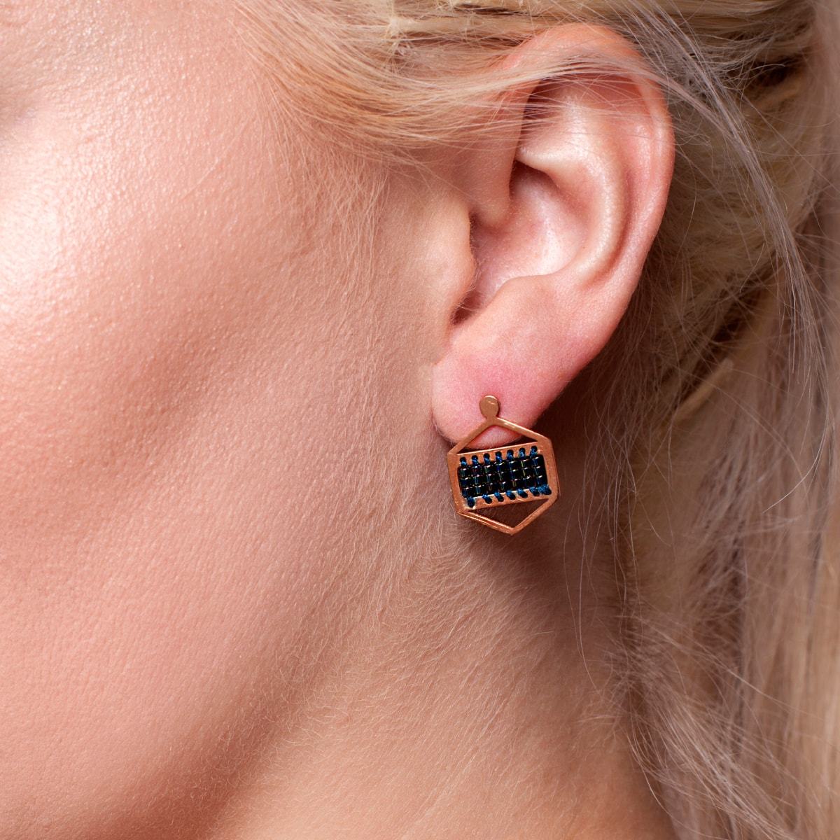 Boho rose gold on sale earrings