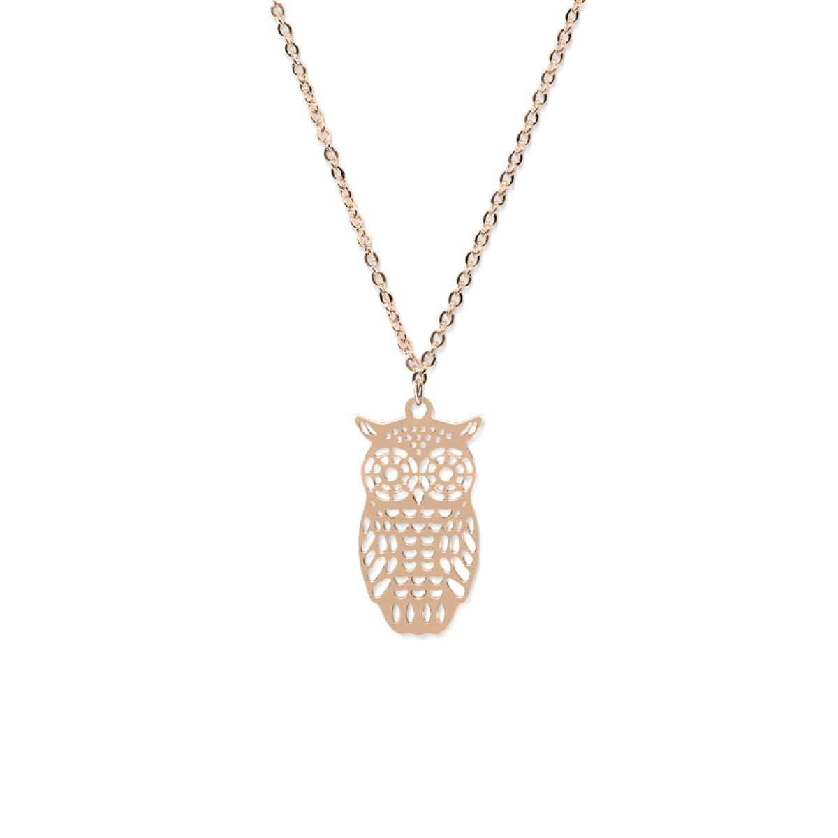 Owl | 18k Rose Gold | Charm Necklace – NOGU.studio