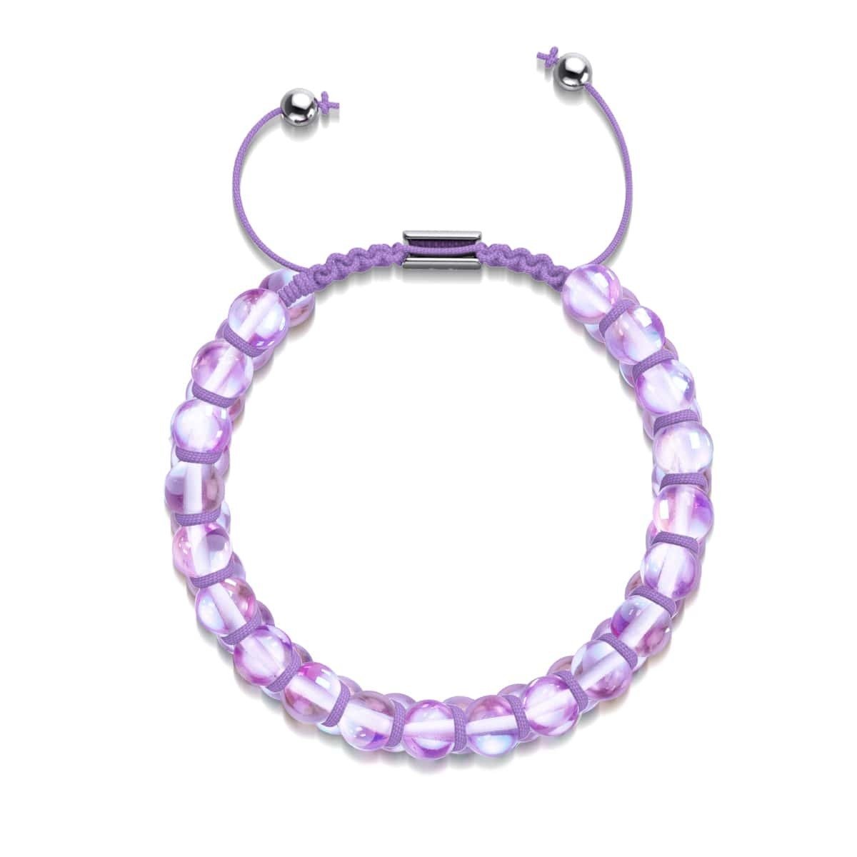 Ultraviolet | Silver | Double Galaxy Glass Bracelet – NOGU.studio