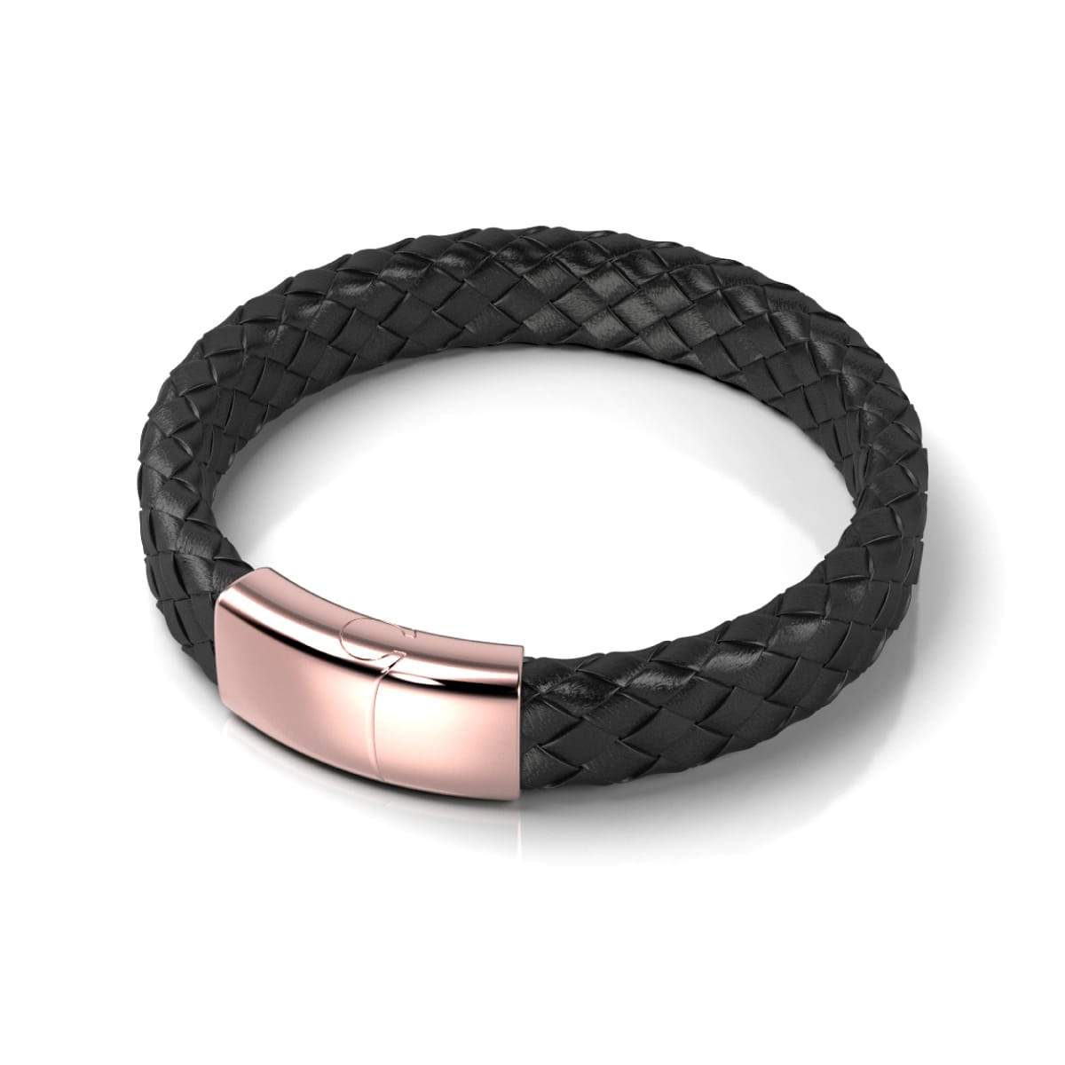 Mens Stainless Steel Bracelets - Gunmetal & Rose Gold ID Bracelets