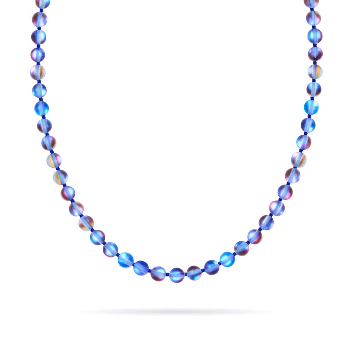 Necklace Beautiful Blue & high quality Irredesent With Silver