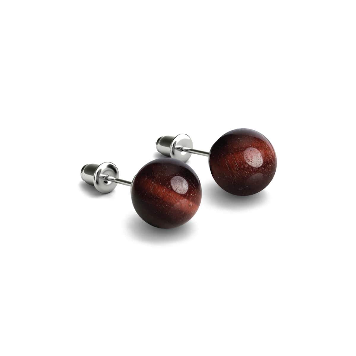 Sterling Silver 6mm Tiger online Eye Round Ball Stud Earrings