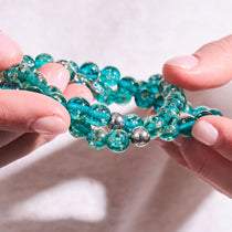 Teal | .925 Sterling Silver | Firefly Glass Bracelet – NOGU.studio