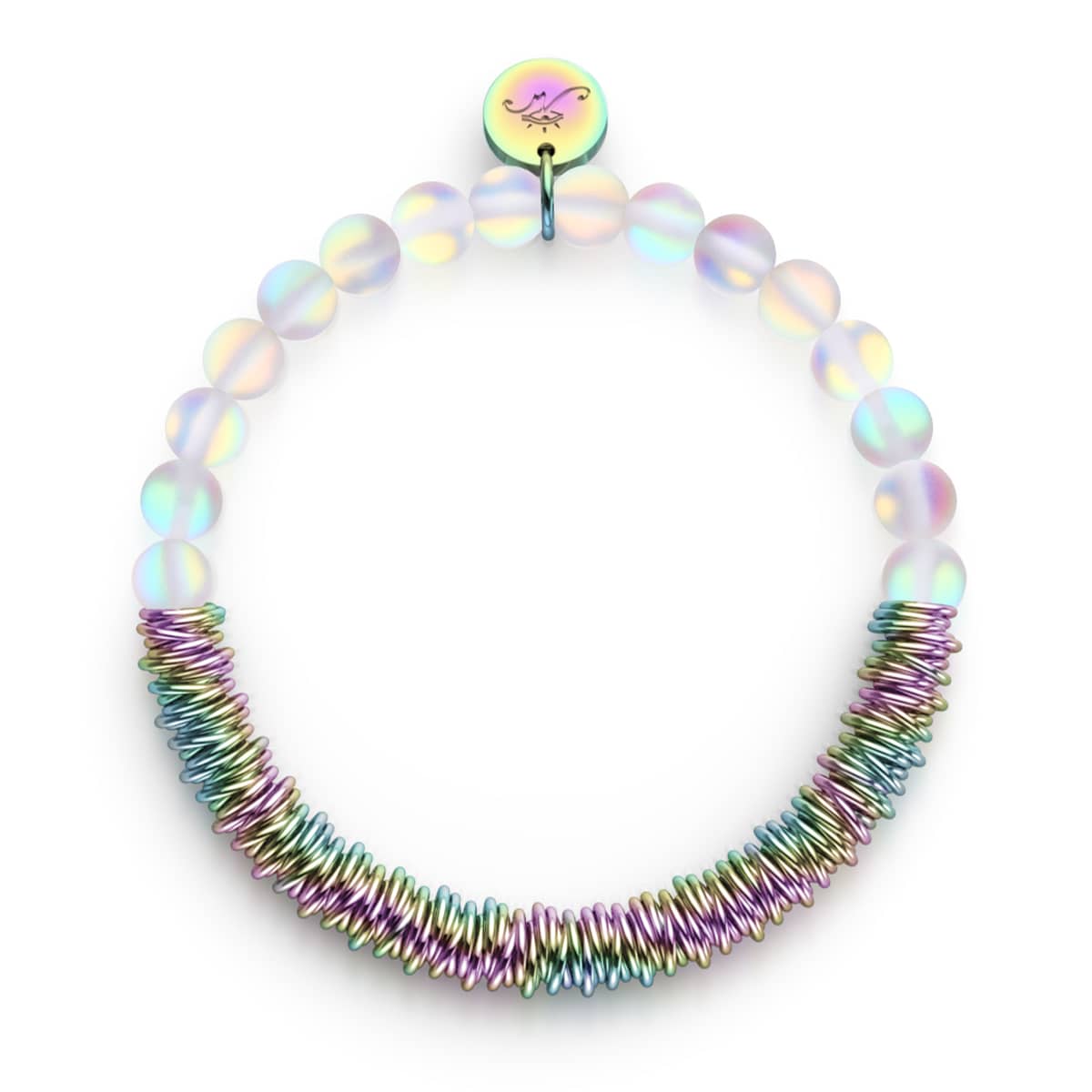 Mermaid Beaded Bracelet Kit using 2-Hole Ginko Glass Beads (Pastel Mix –
